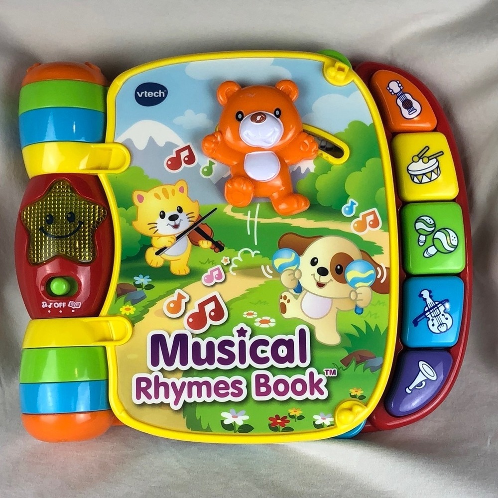 VTech Musical Rhymes Book | Red Interactive Nursery Rhyme Toy | Lights & Sounds